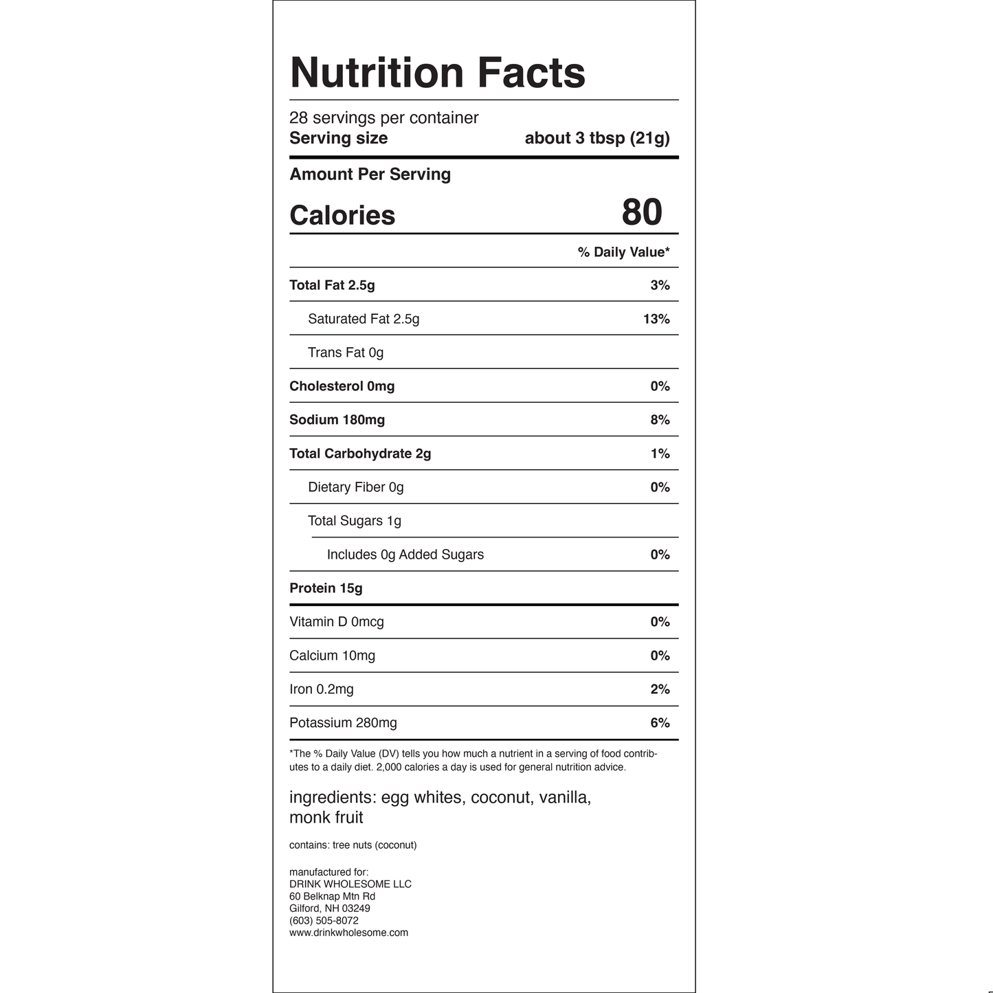 Egg White Protein Powder