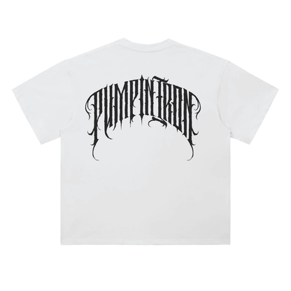 Drop Shoulder Pumpin Iron T-Shirt White
